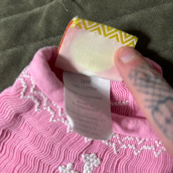 Pink Smocked Kids Dress - Picture 4 of 4